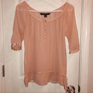 Express pink sheer blouse
